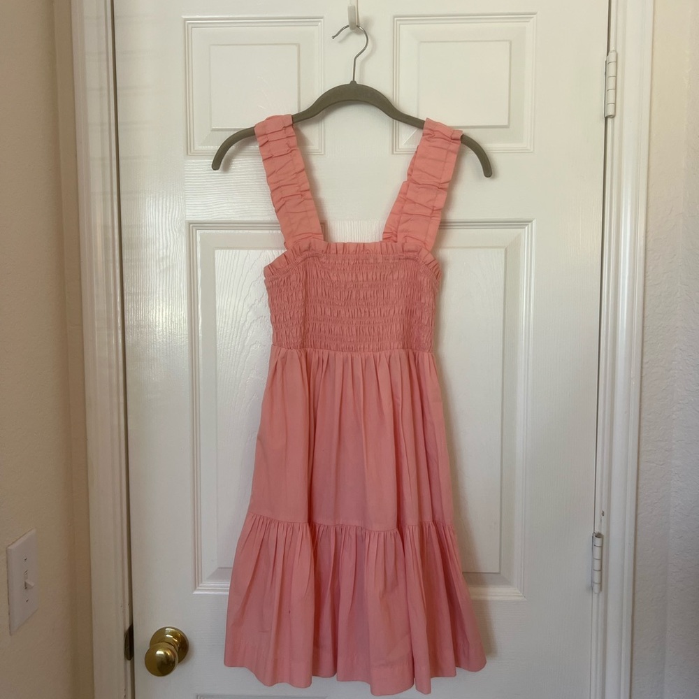 Abercrombie & Fitch Coral Pink Smocked Sundress